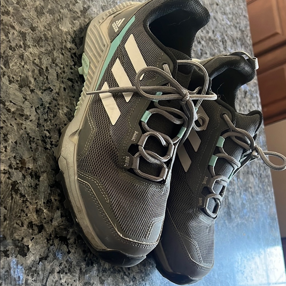 Adidas Gray and White Sneakers